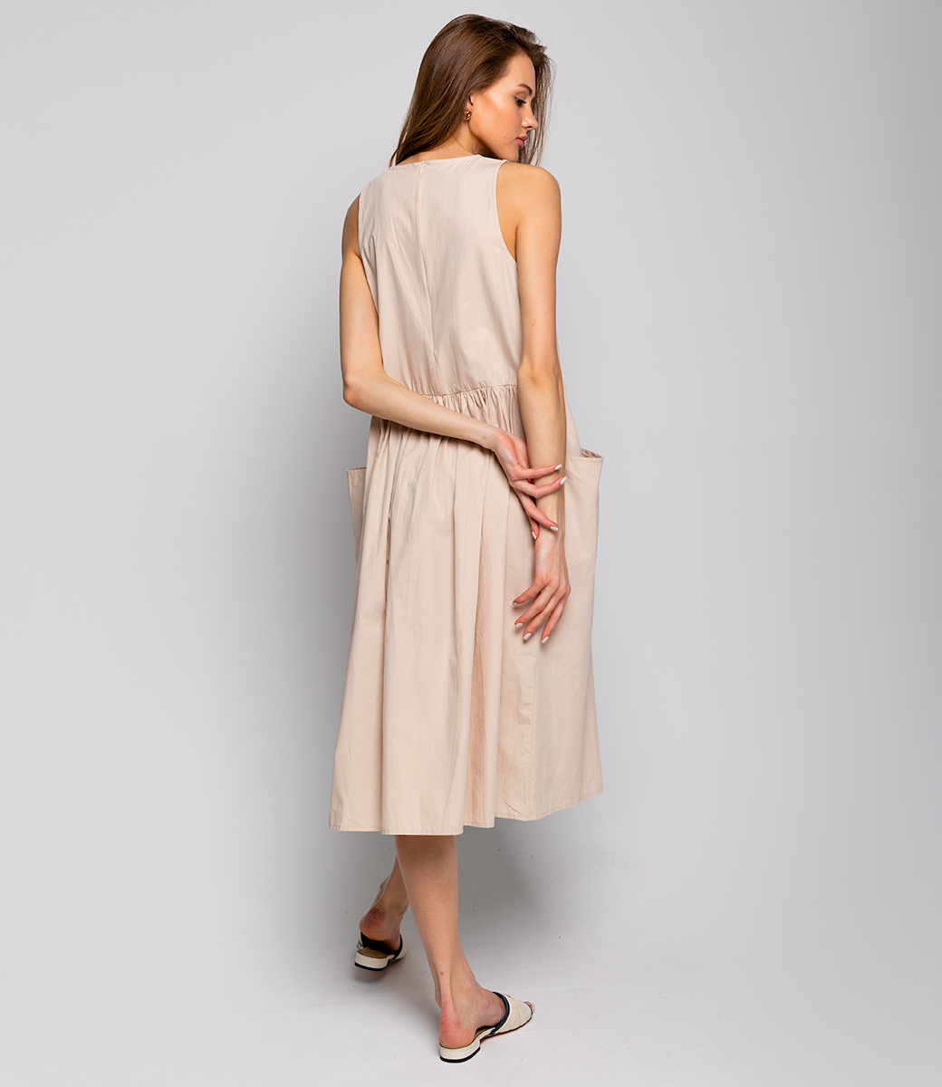 Платье #КТ22952, светло-бежевый - фото 4