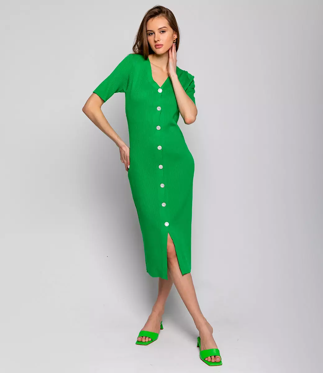 Платье #КТ83019, зеленый - фото 2