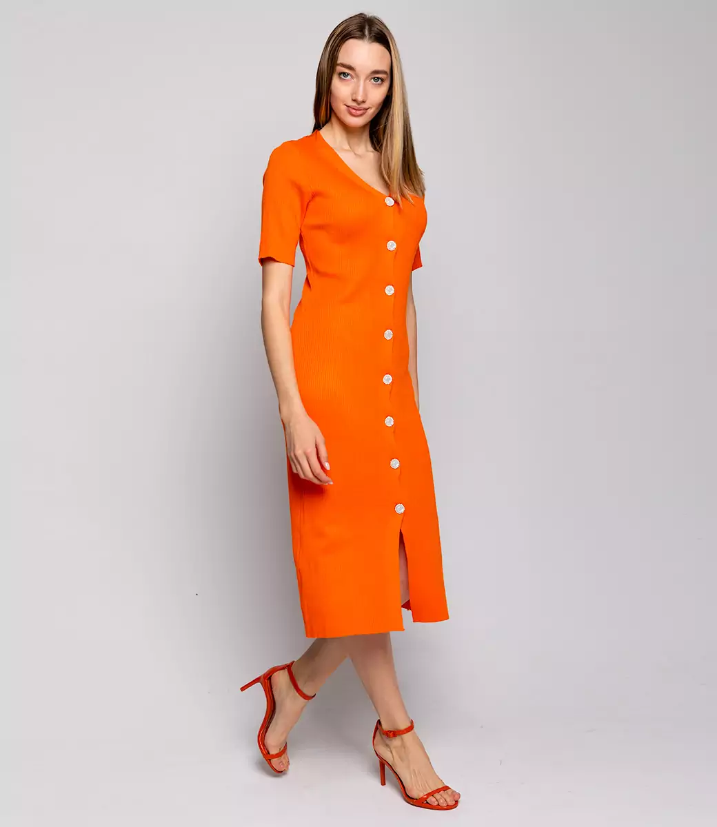 Платье #КТ83019, оранжевый - фото 3