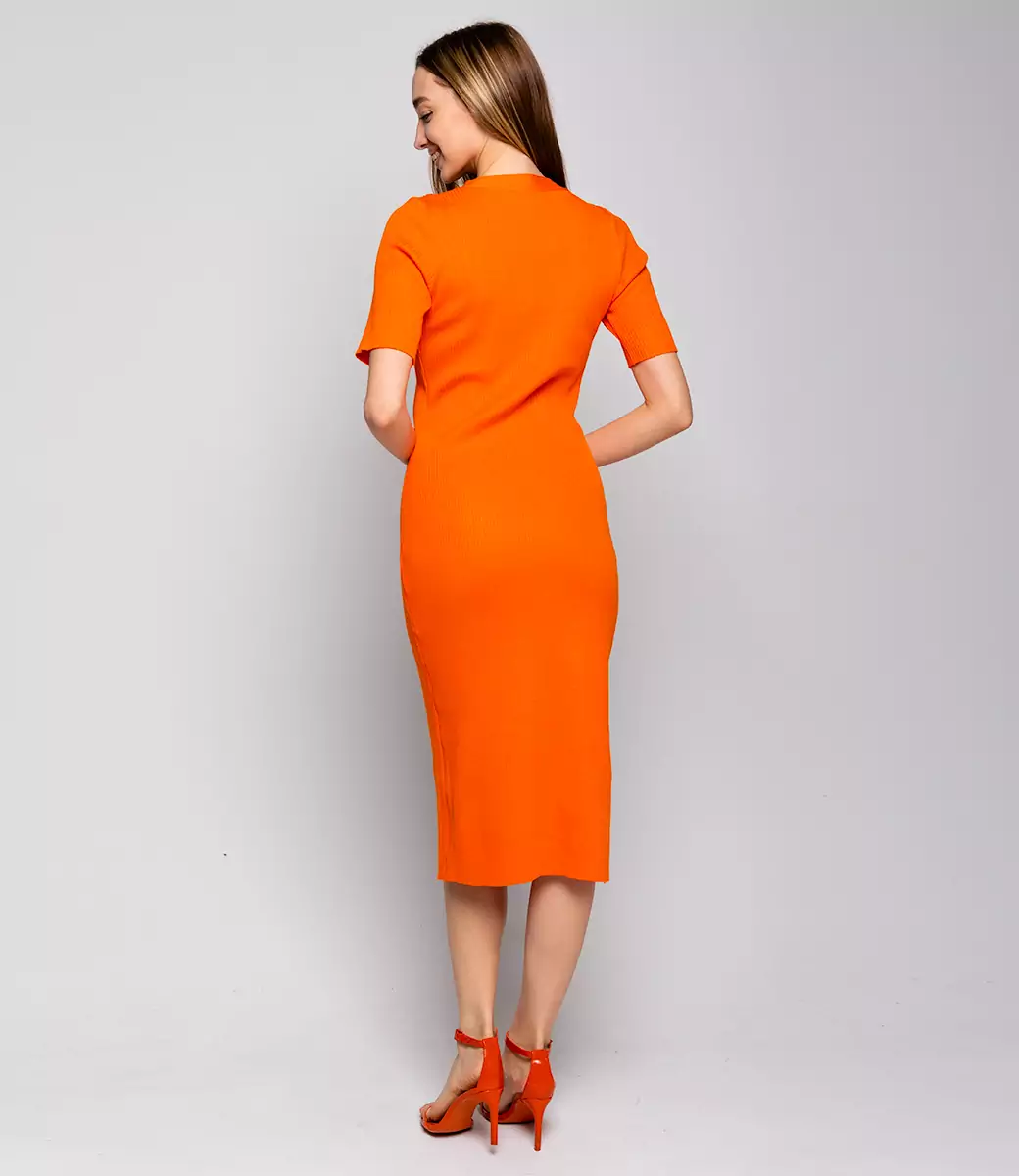 Платье #КТ83019, оранжевый - фото 4
