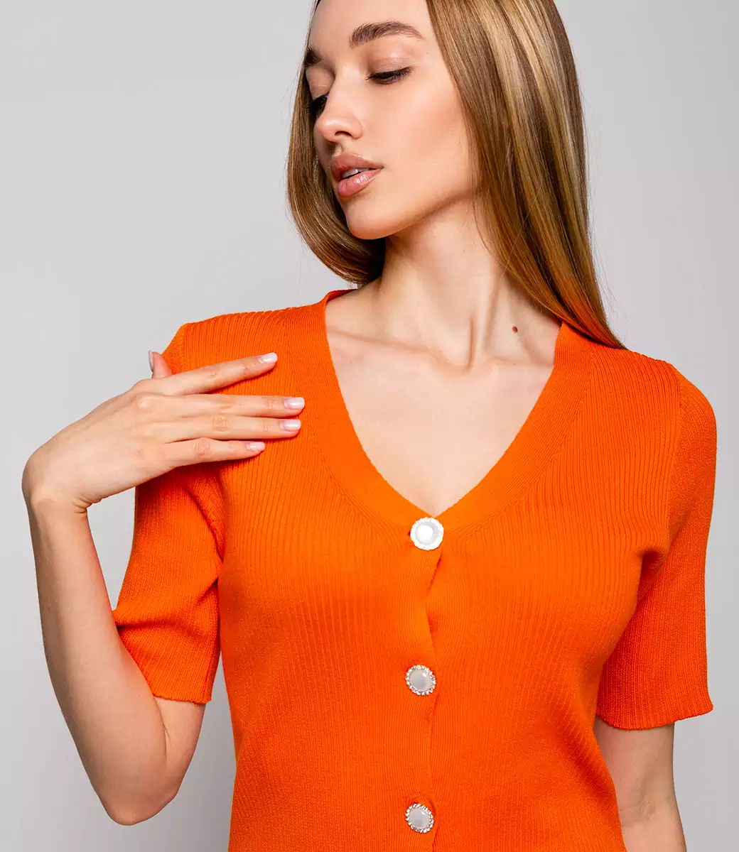 Платье #КТ83019, оранжевый - фото 5