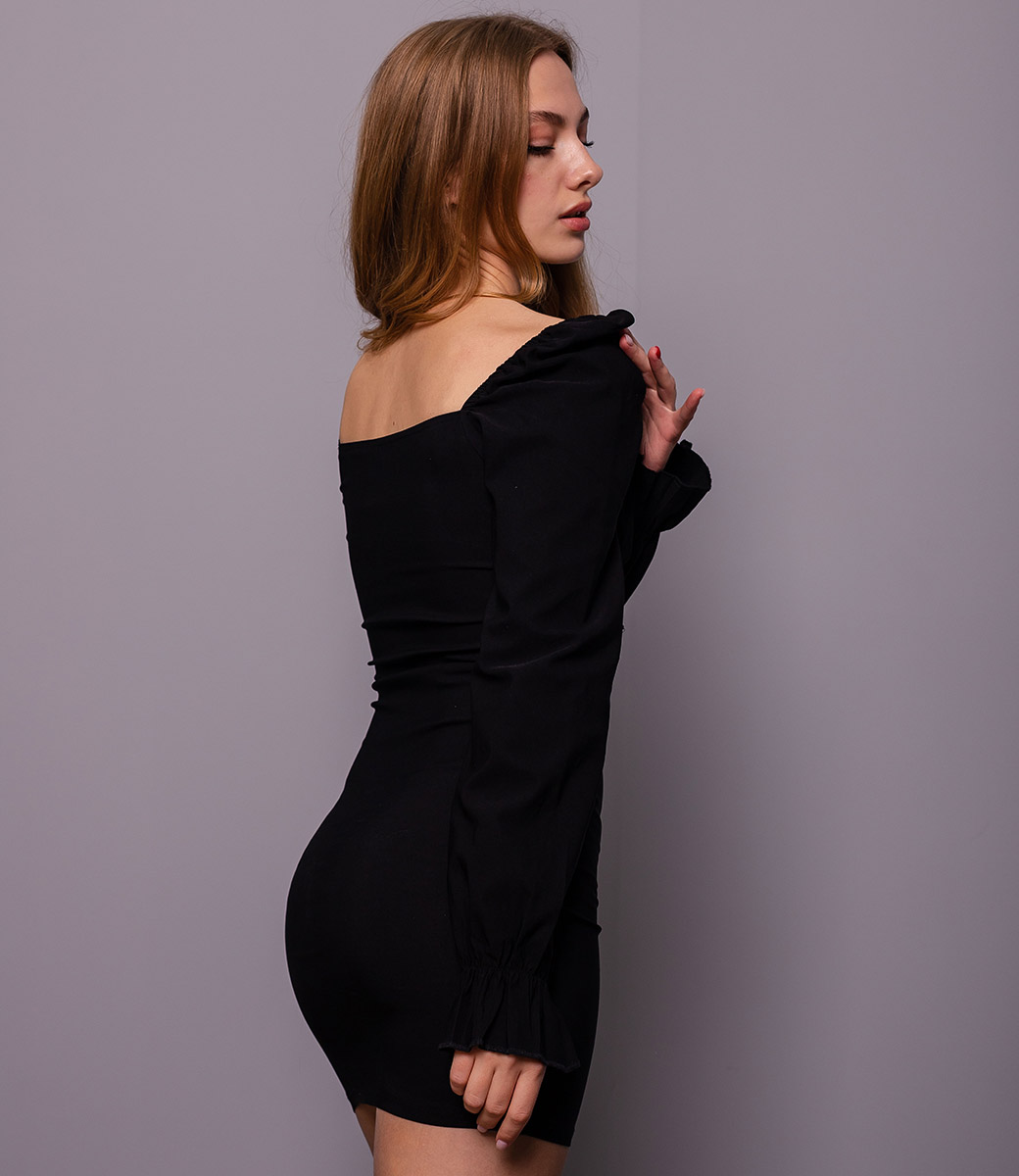Платье #967-1, Чёрный - фото 3