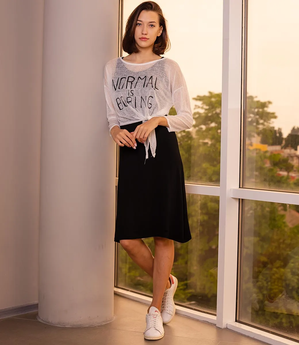 Комплект платье+накидка #КТ905*, белый,чёрный - фото 1