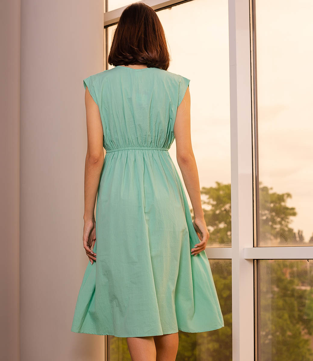 Платье #КТ7757, зелёный - фото 3