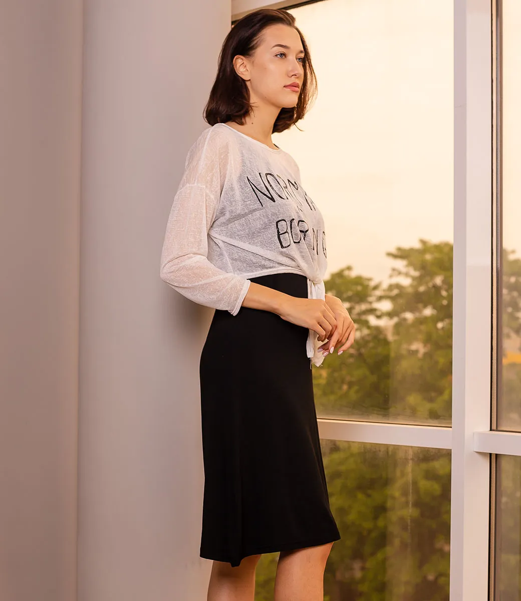 Комплект платье+накидка #КТ905*, белый,чёрный - фото 4