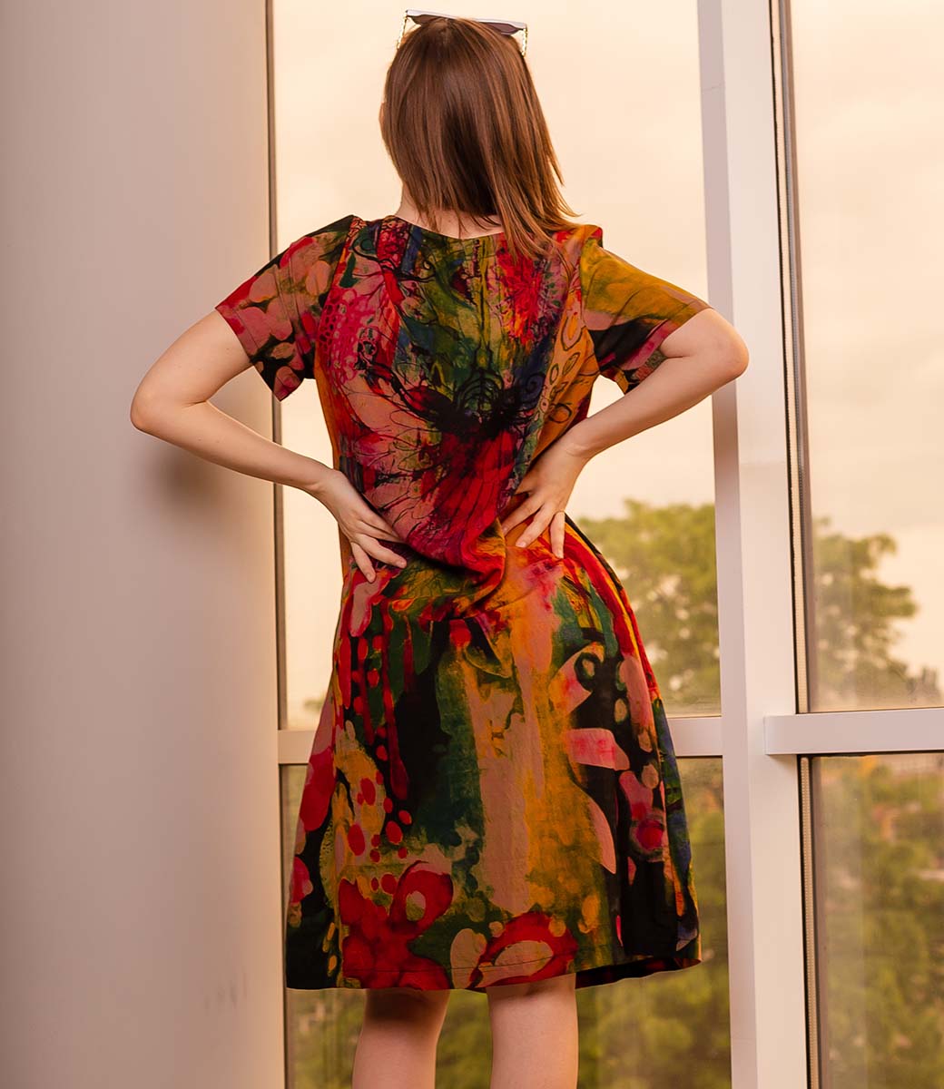 Платье #КТ980, мультиколор - фото 3