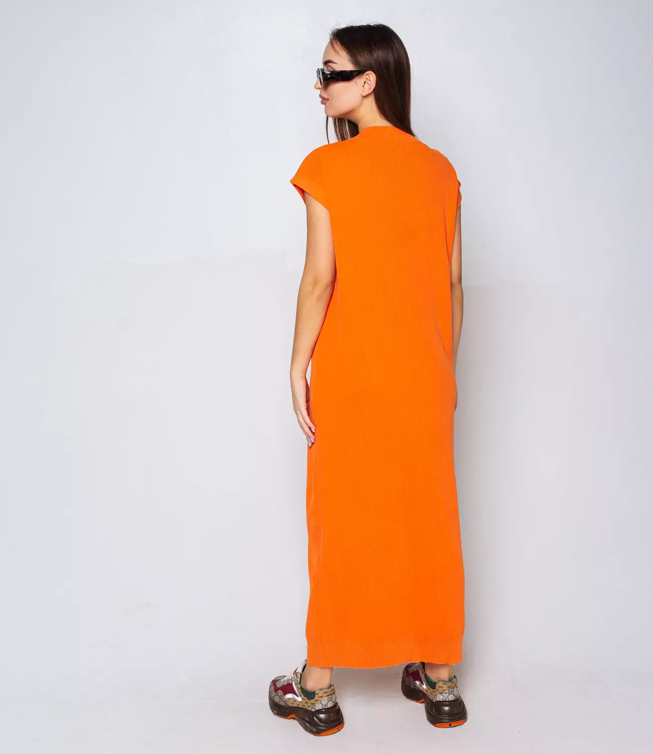 Платье #КТ7541, оранжевый - фото 3