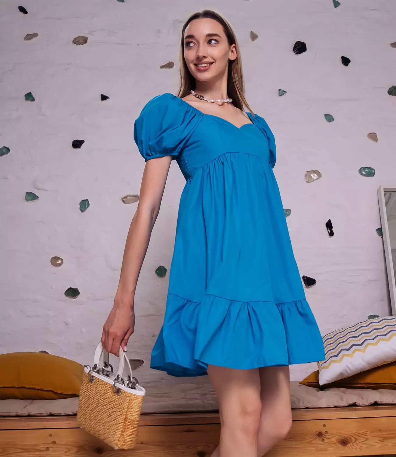 Платье #КТ1101, синий - фото 3