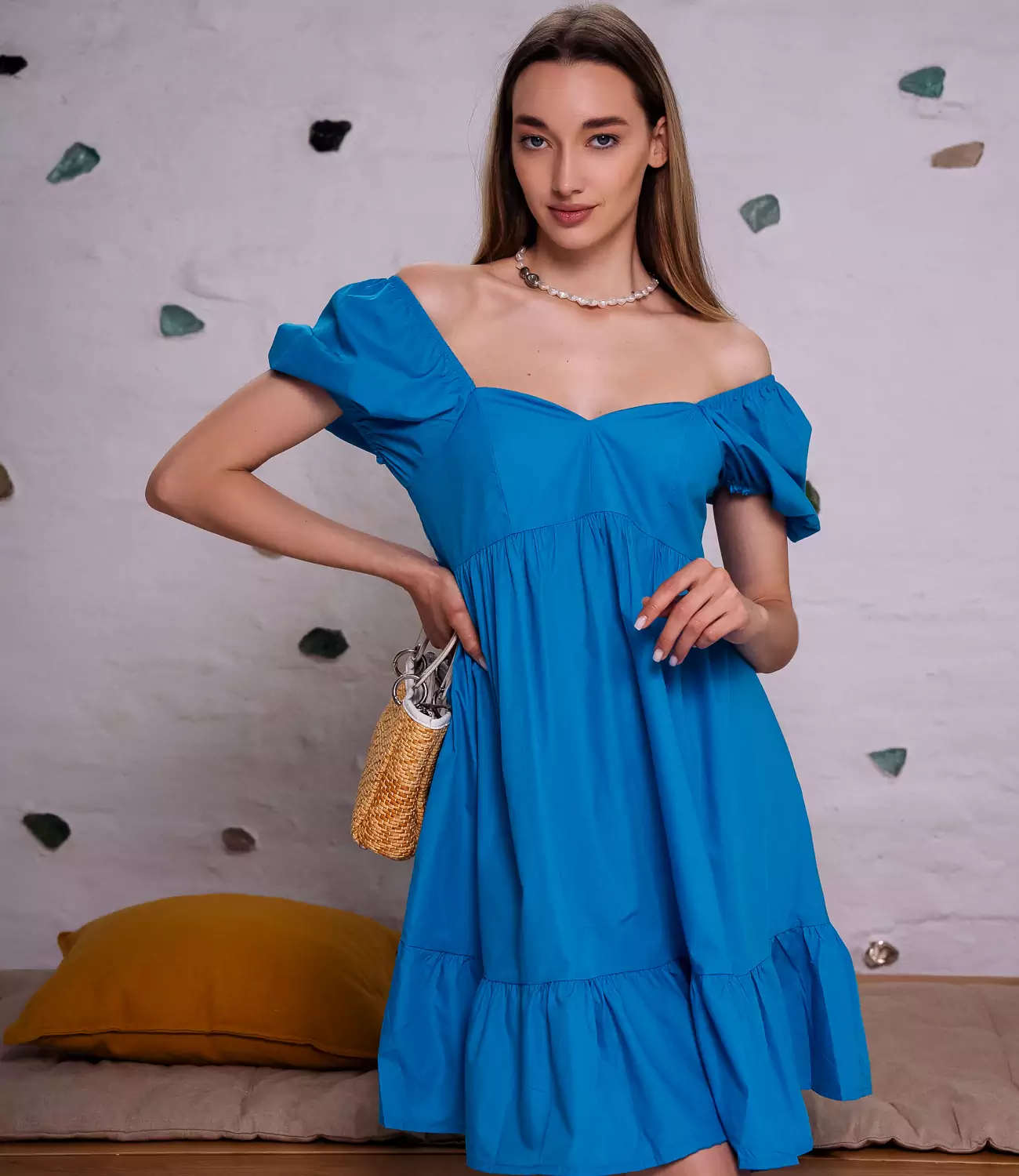 Платье #КТ1101, синий - фото 5