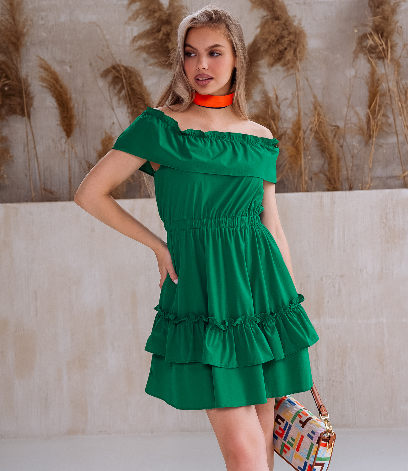 Платье #КТ6063 (1), зелёный - фото 2
