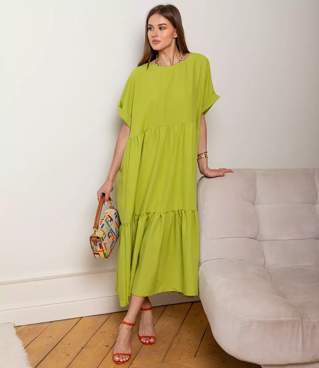 Платье #ОБШ1494, зеленый - фото 9