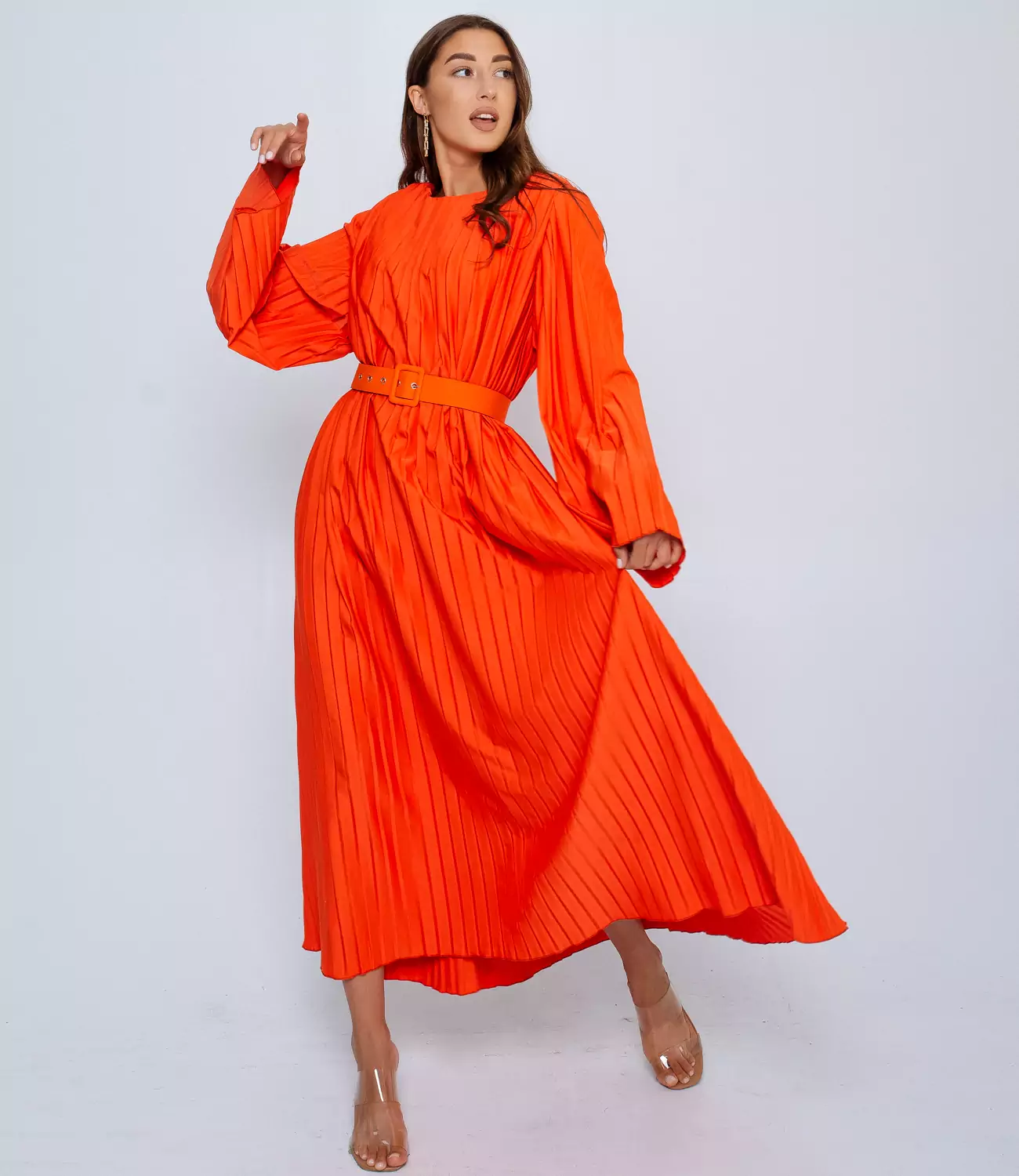 Платье #БШ1617, оранжевый - фото 1