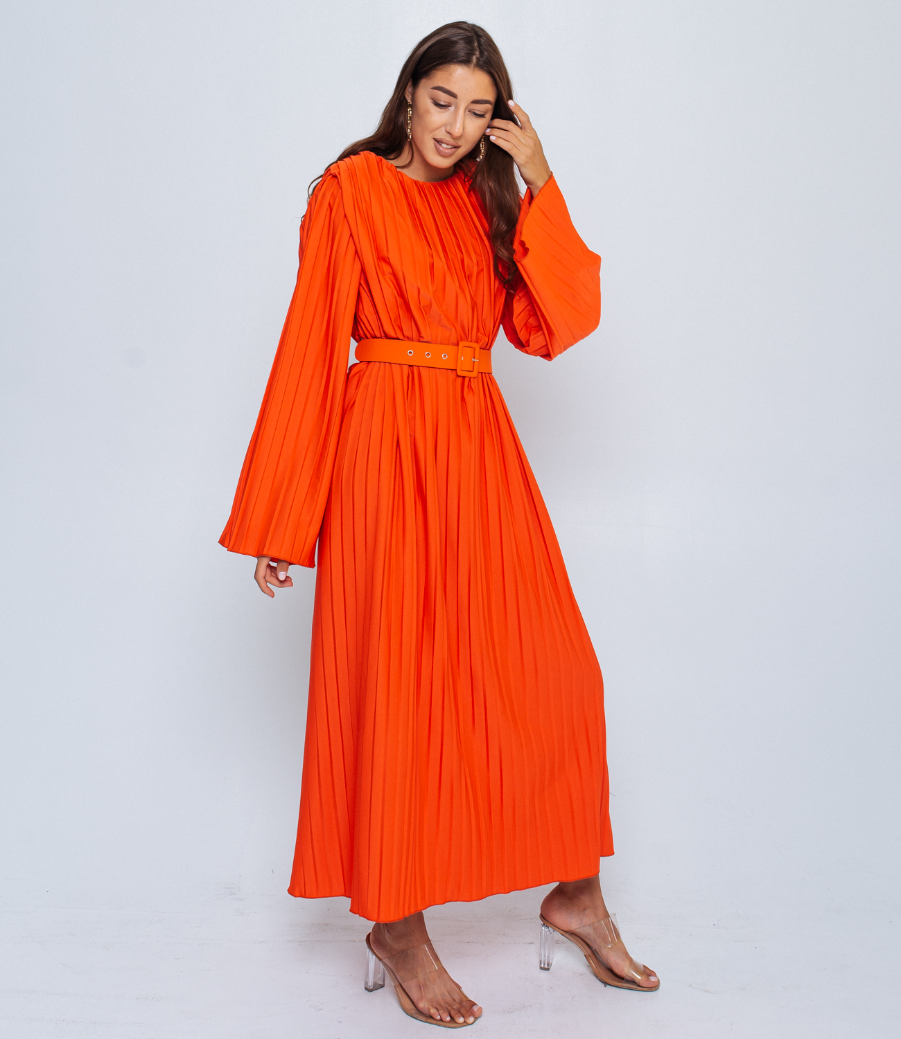Платье #БШ1617, оранжевый - фото 2