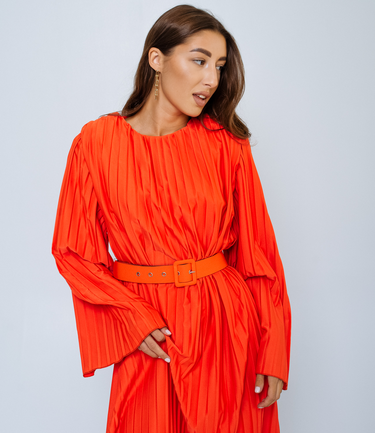 Платье #БШ1617, оранжевый - фото 4