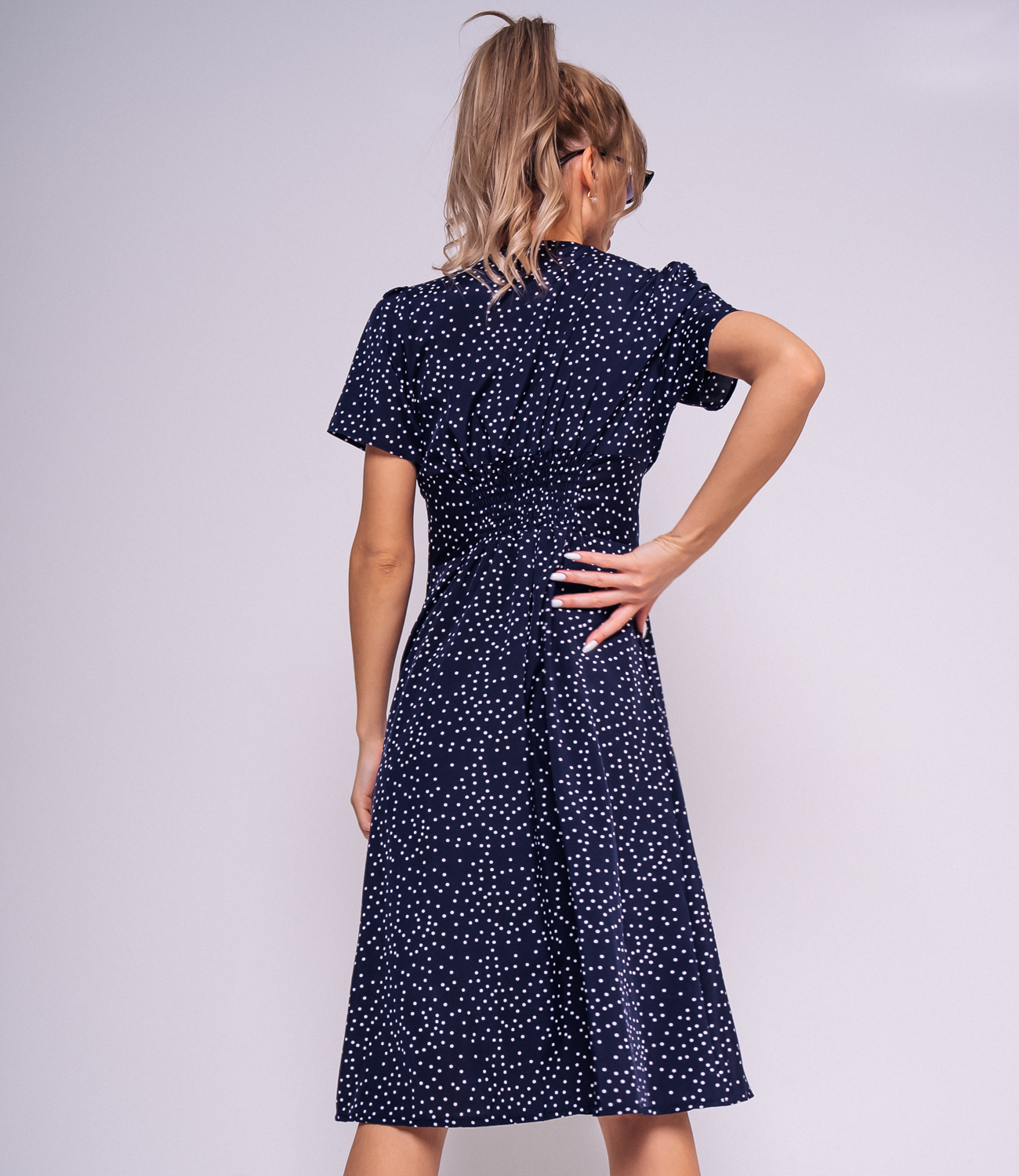Платье #КТ2104, Тёмно-синий - фото 4