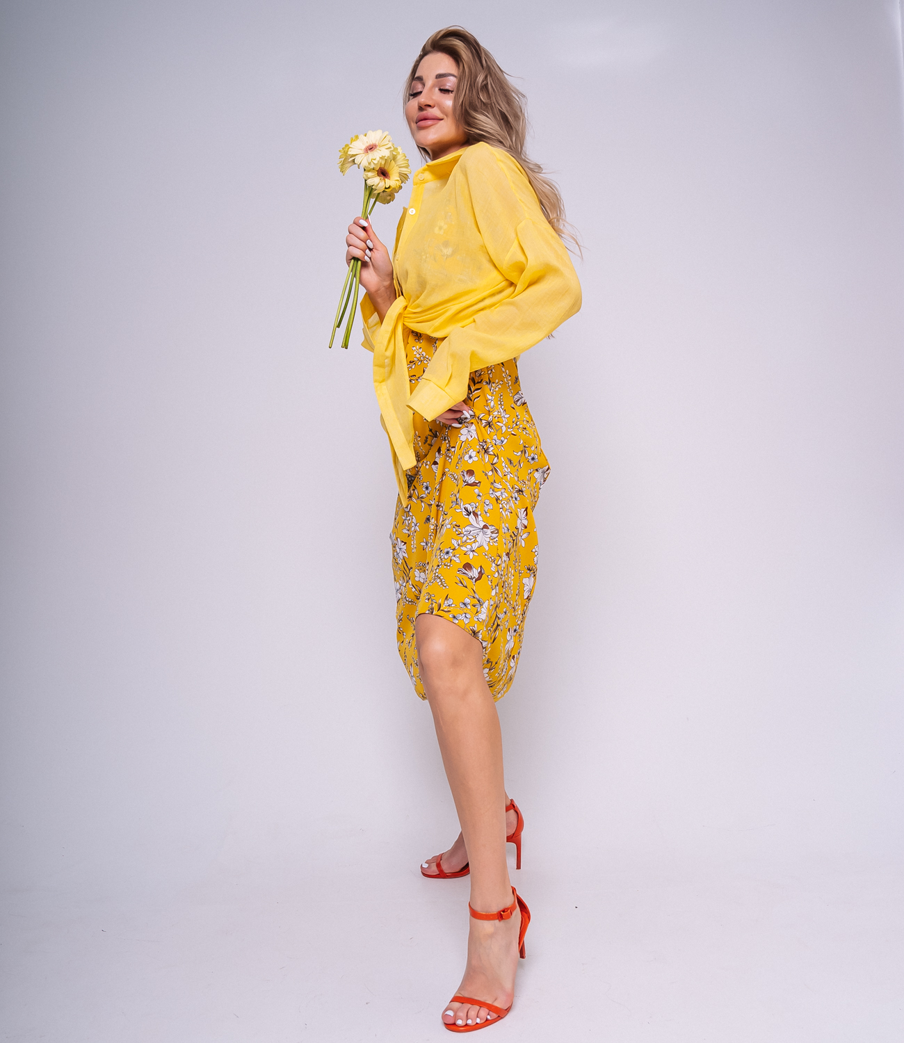 Платье #ОБШ1443-1, горчичный, жёлтый - фото 2