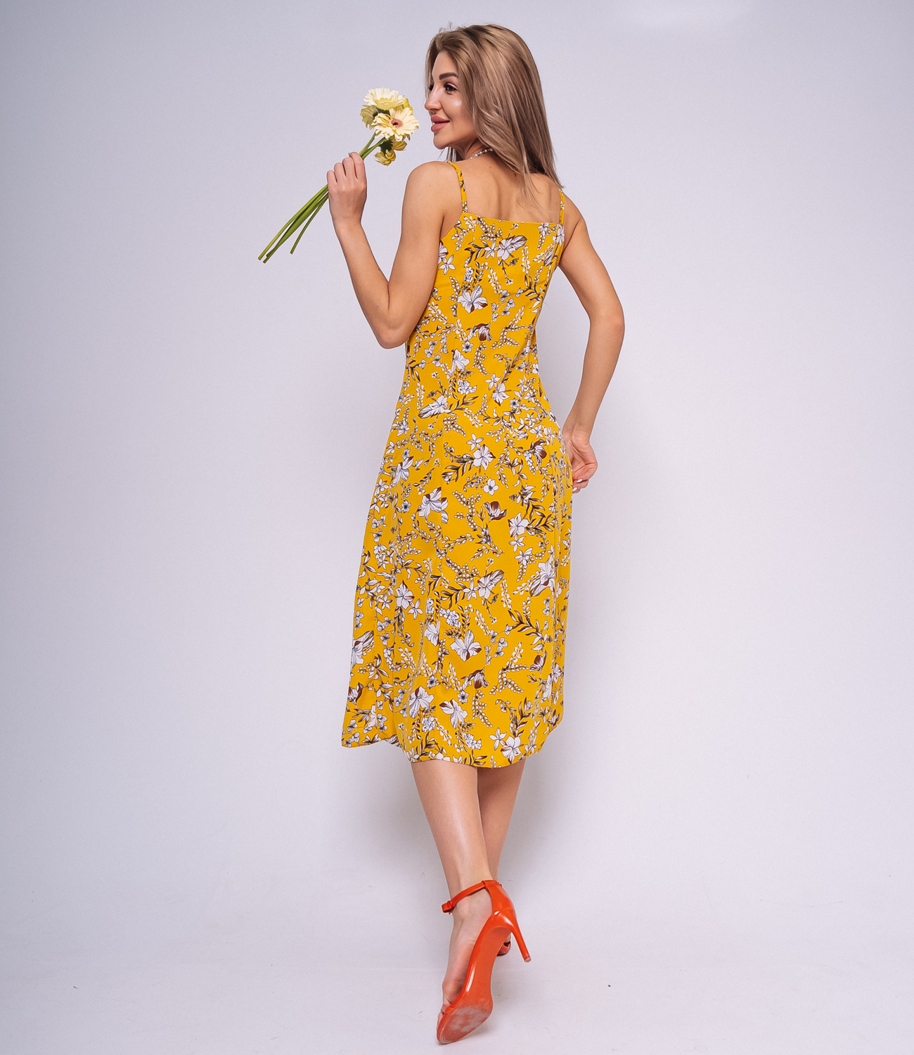 Платье #ОБШ1443-1, горчичный, жёлтый - фото 4