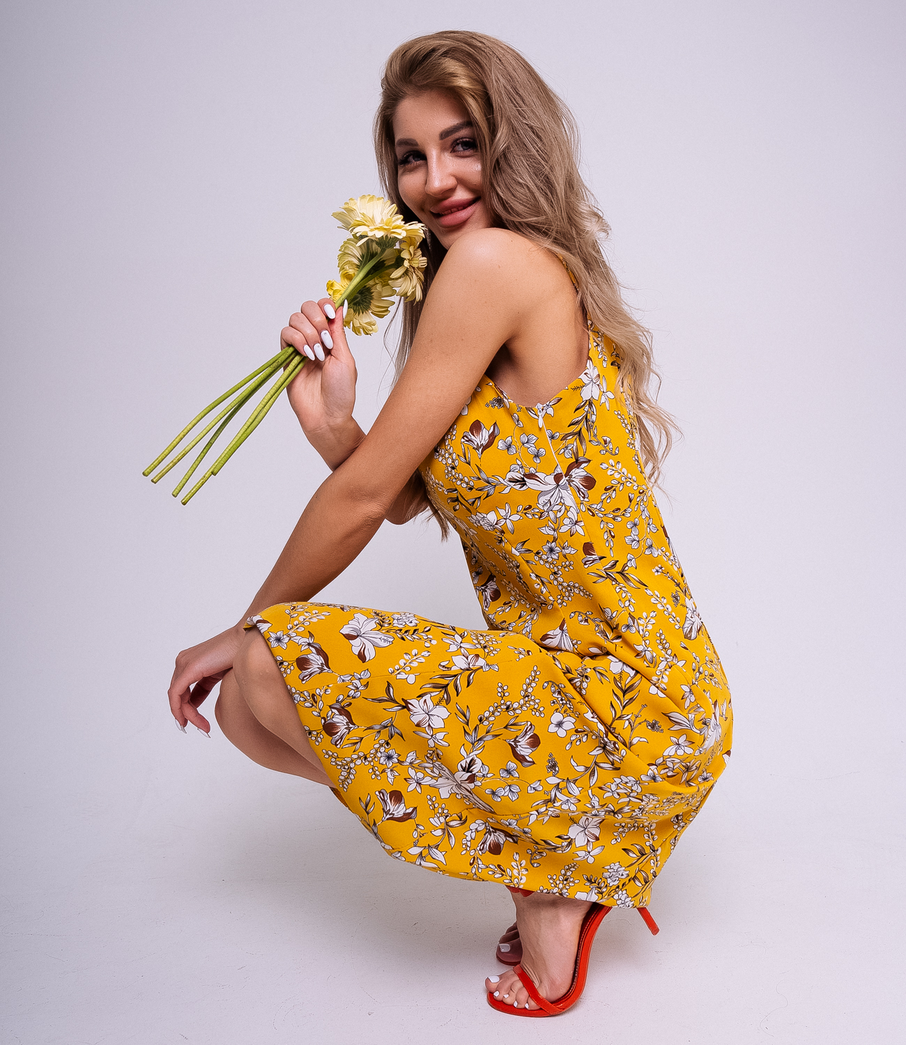 Платье #ОБШ1443-1, горчичный, жёлтый - фото 5