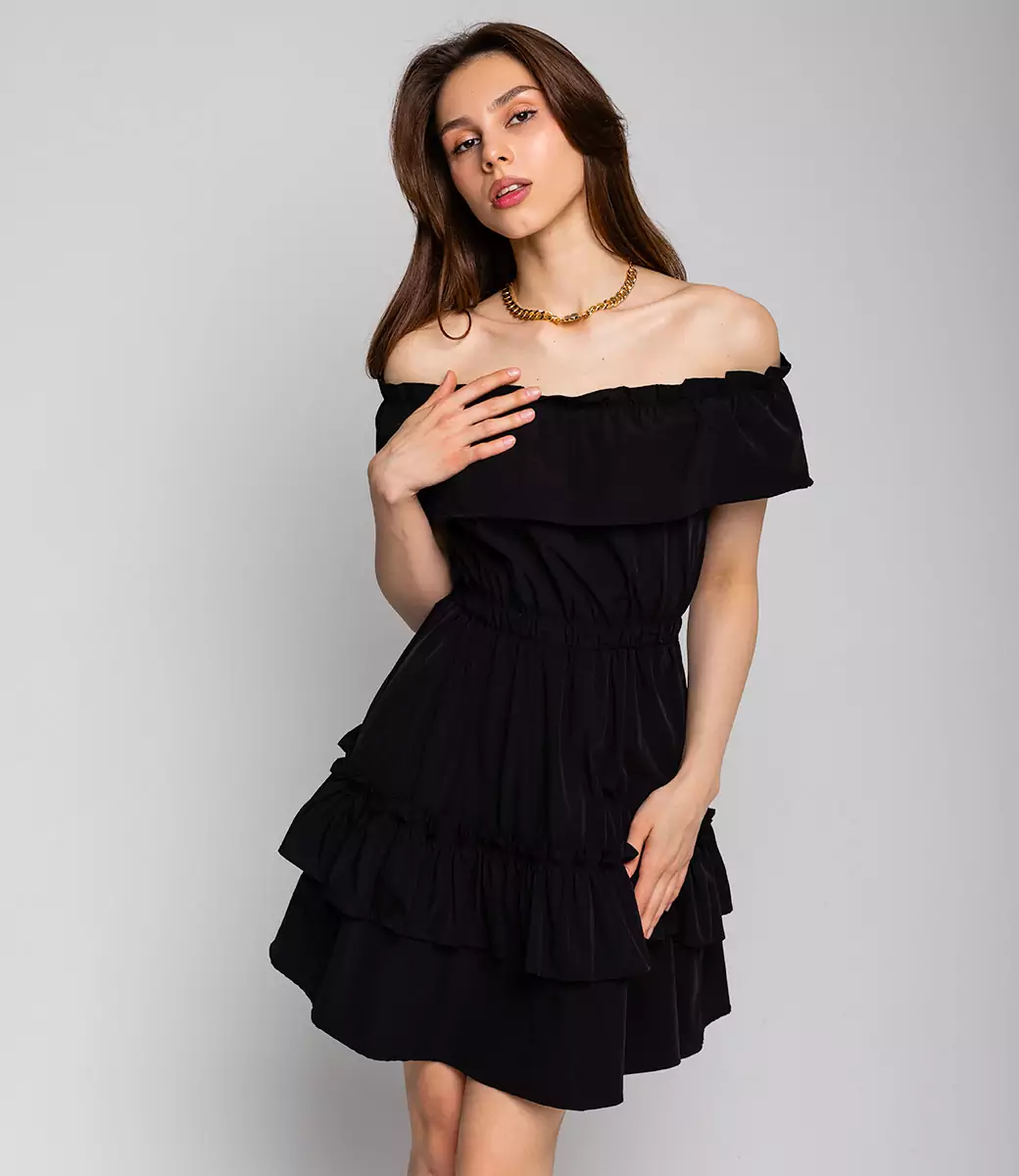 Платье #КТ6063 (1), черный - фото 1