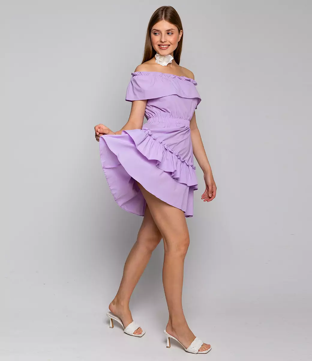 Платье #КТ6063 (1), лавандовый - фото 3