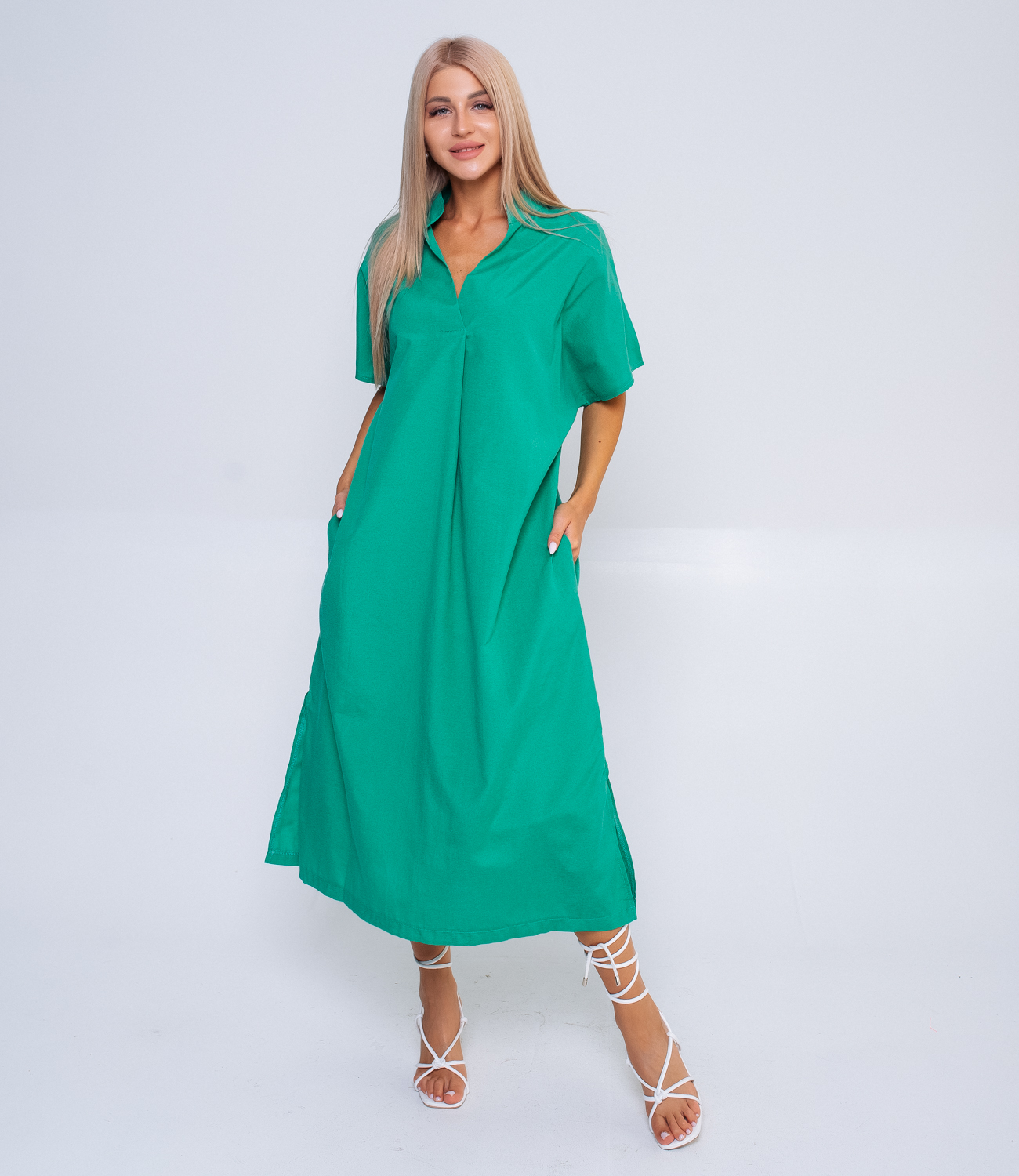 Платье #БШ1439, зеленый - фото 1