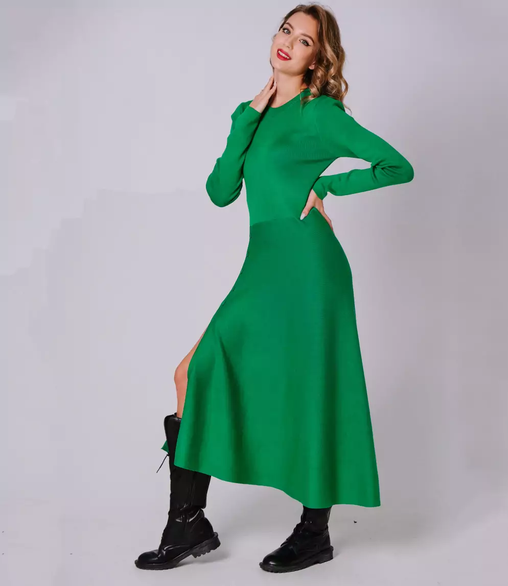 Платье #КТ7486, зелёный - фото 4