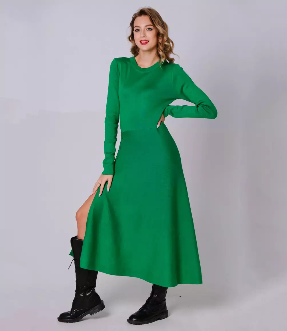 Платье #КТ7486, зелёный - фото 5