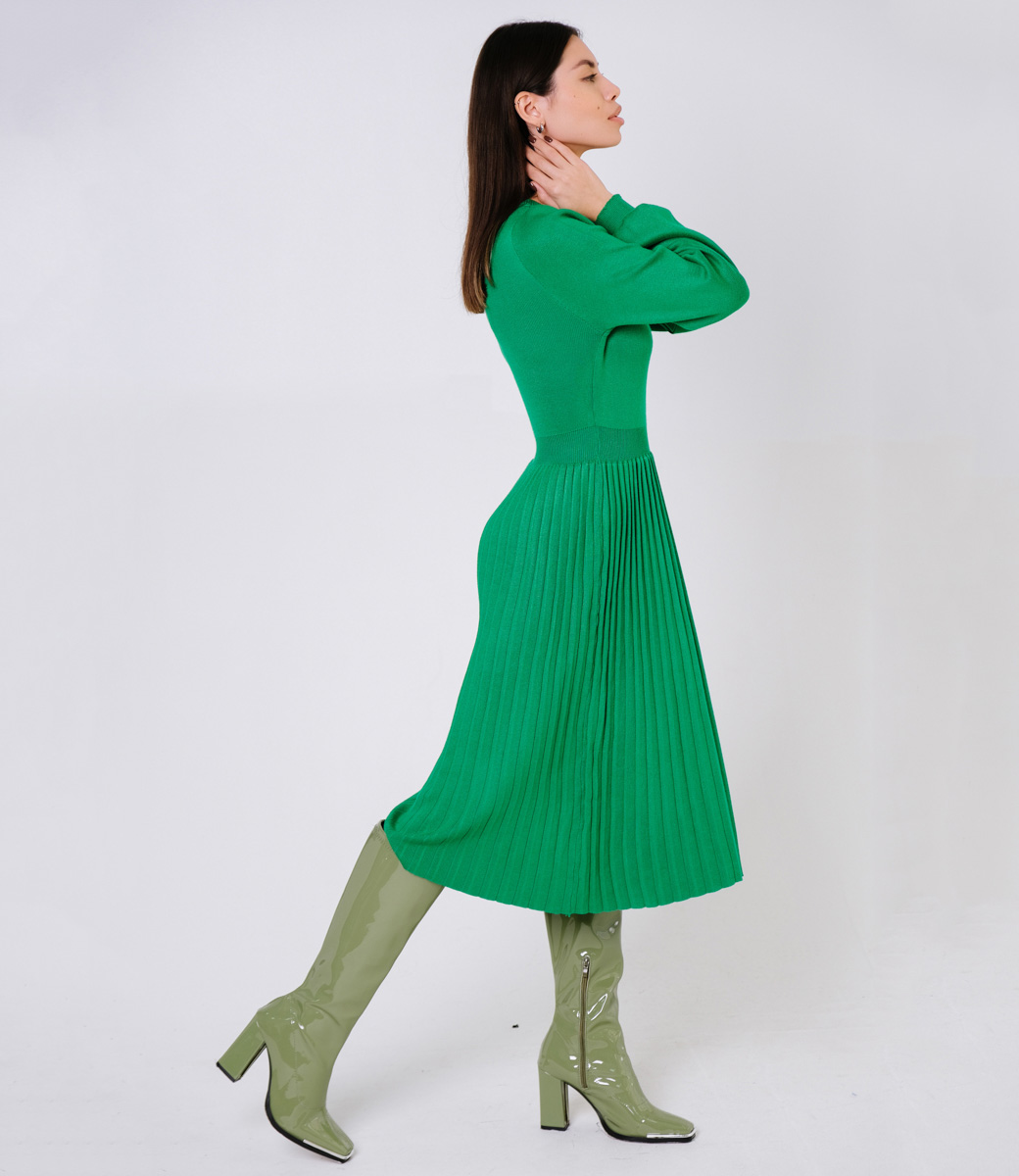 Платье #КТ7638, зелёный - фото 2