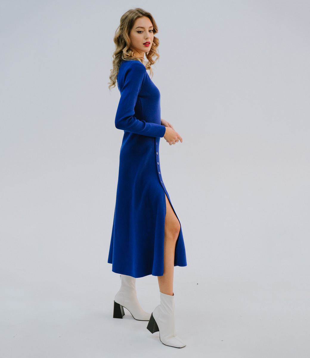 Платье #КТ7486, синий - фото 2
