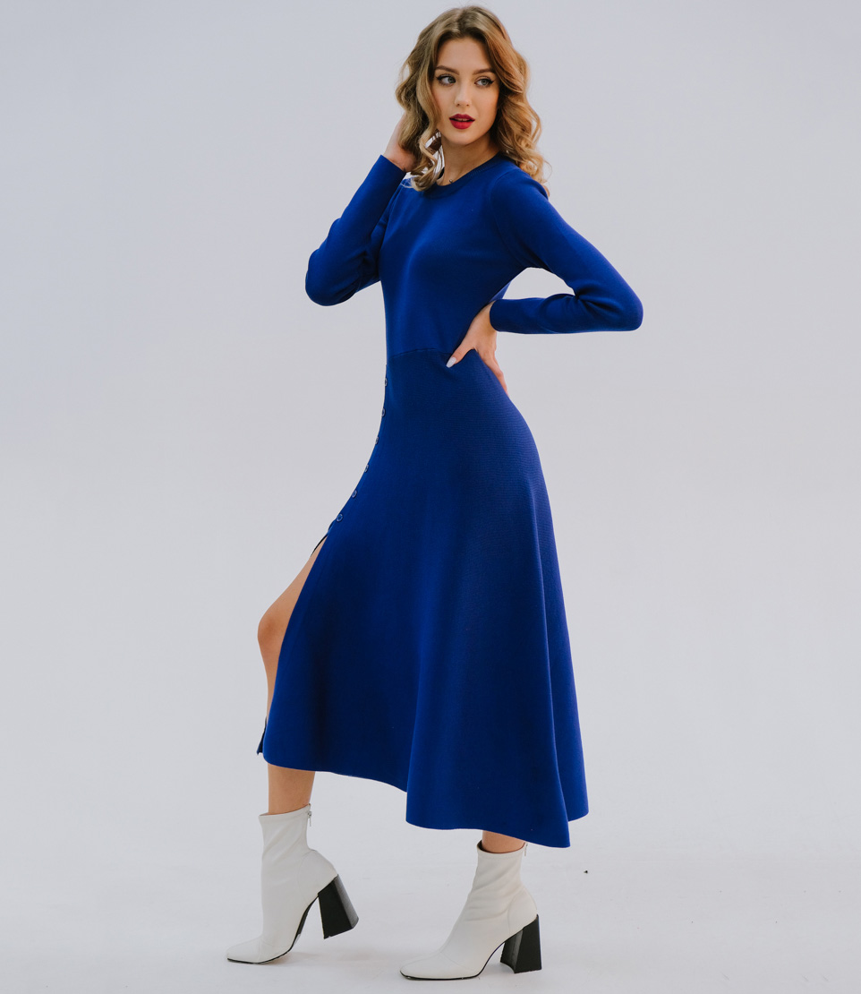 Платье #КТ7486, синий - фото 4