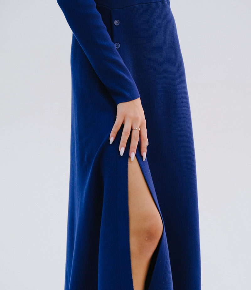 Платье #КТ7486, синий - фото 5