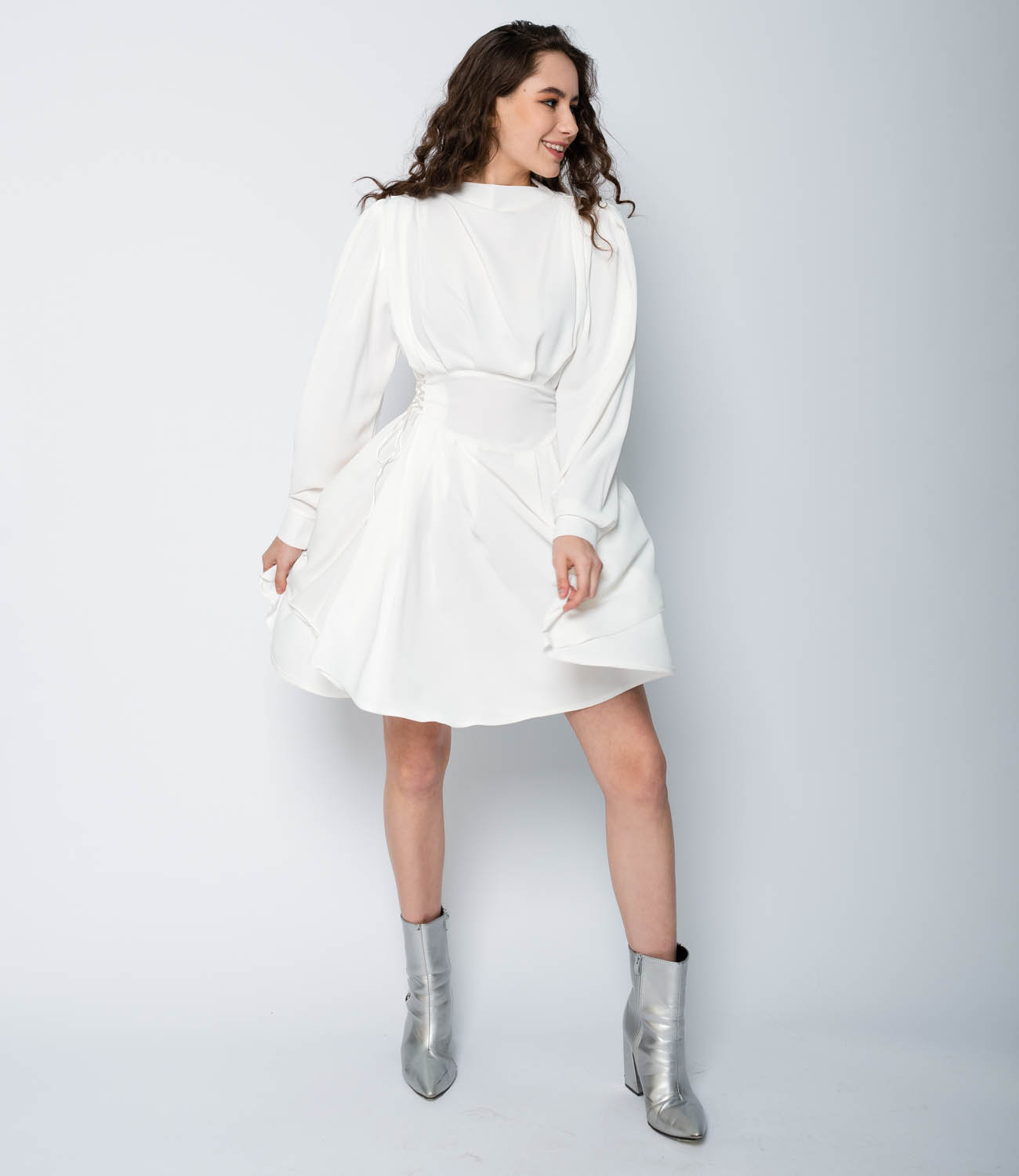 Платье #МСК1144, белый - фото 2