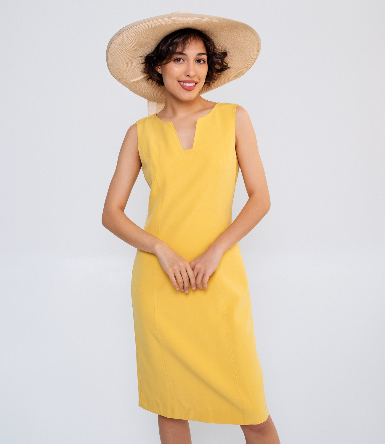 Платье #20613, желтый - фото 2