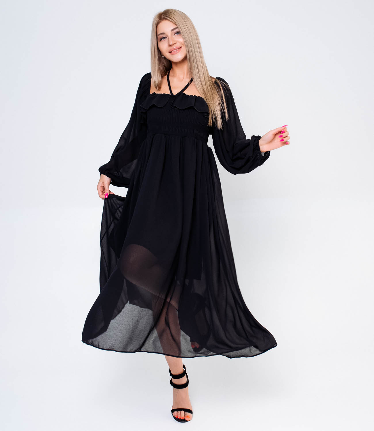 Платье #КТ8766-1, чёрный - фото 2
