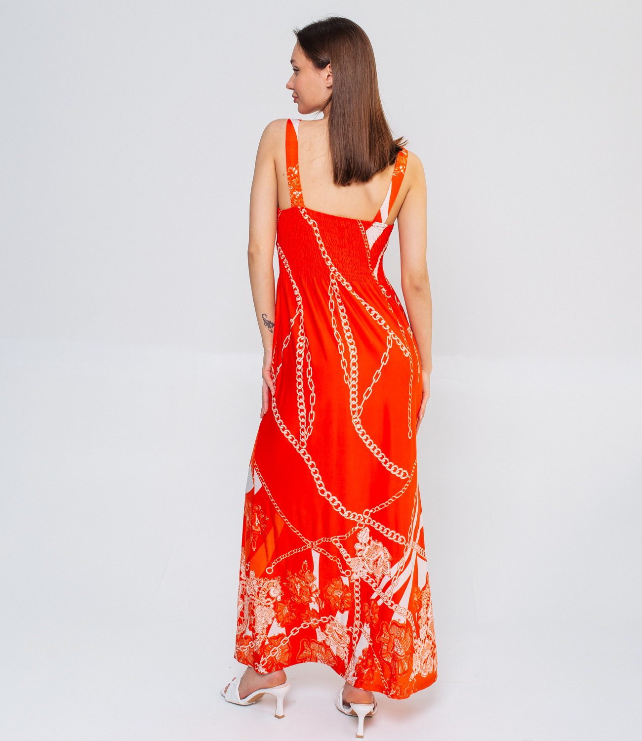 Платье #835 (3), оранжевый - фото 3