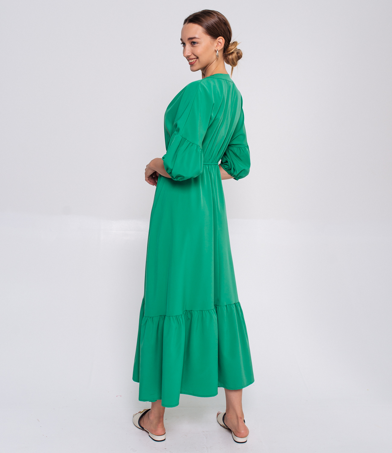 Платье #КТ6883, зелёный - фото 4