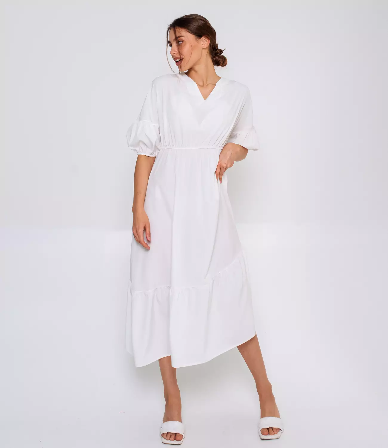 Платье #КТ6883, белый - фото 1