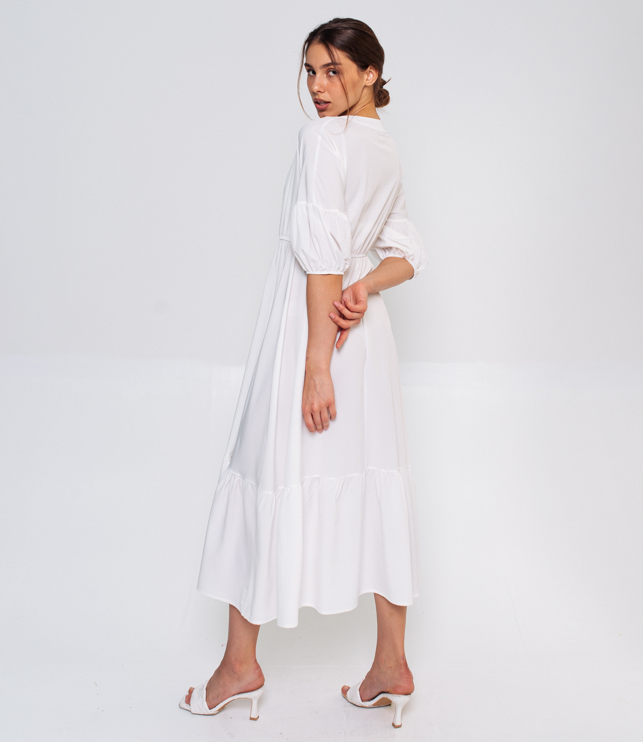Платье #КТ6883, белый - фото 5