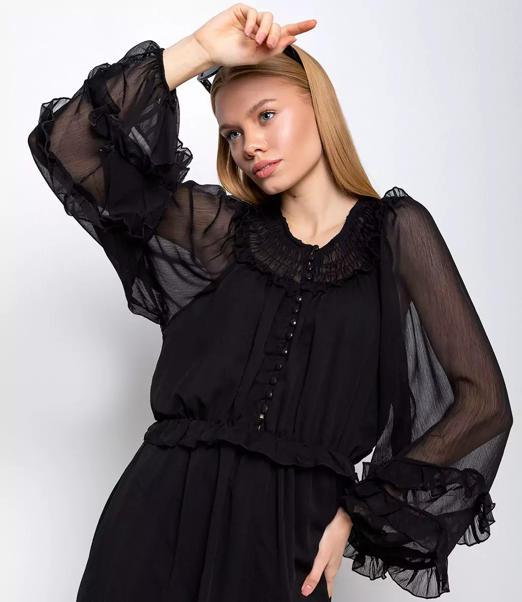 Платье #КТ8511, черный - фото 5