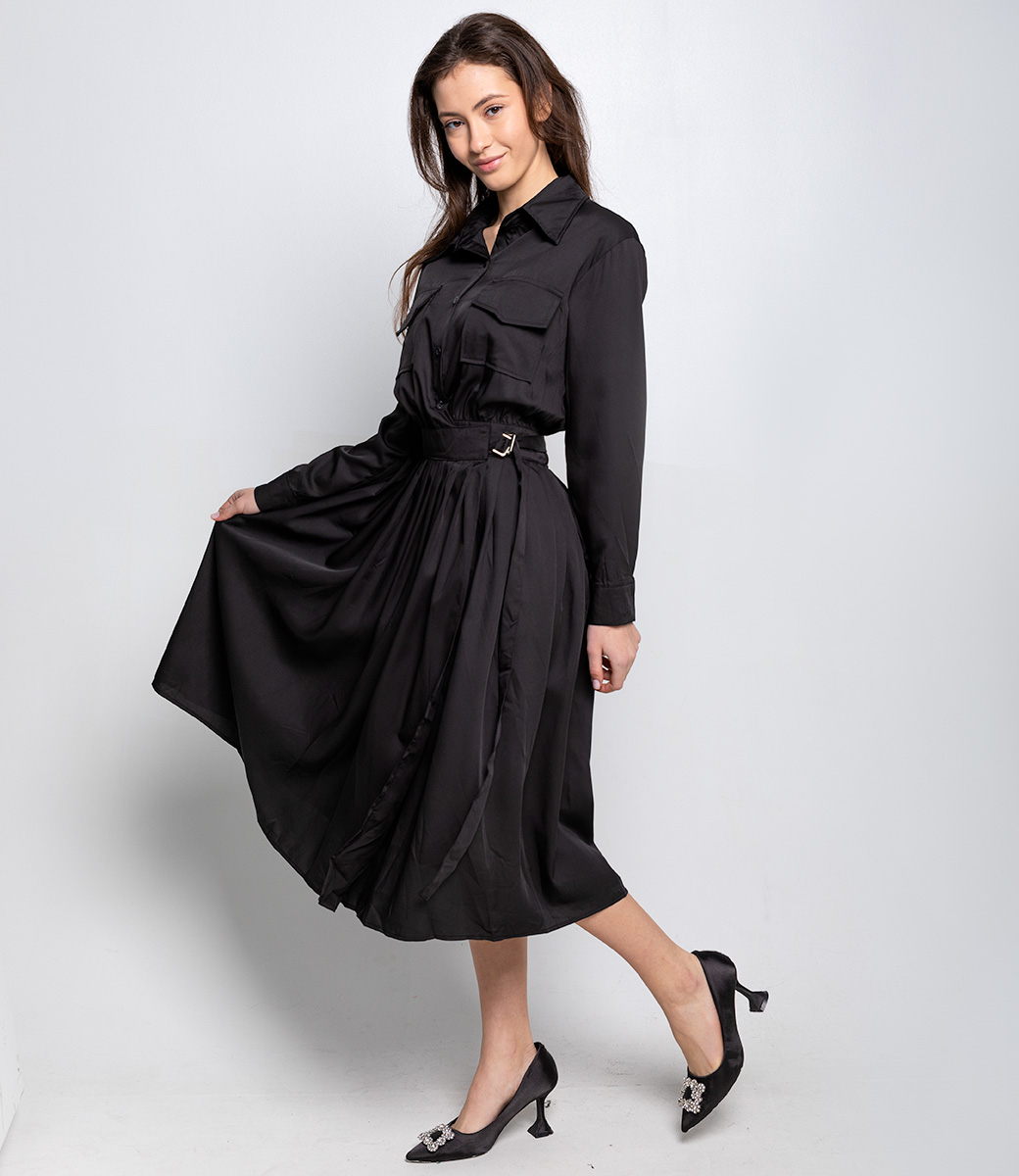 Платье #КТ8517, чёрный - фото 4