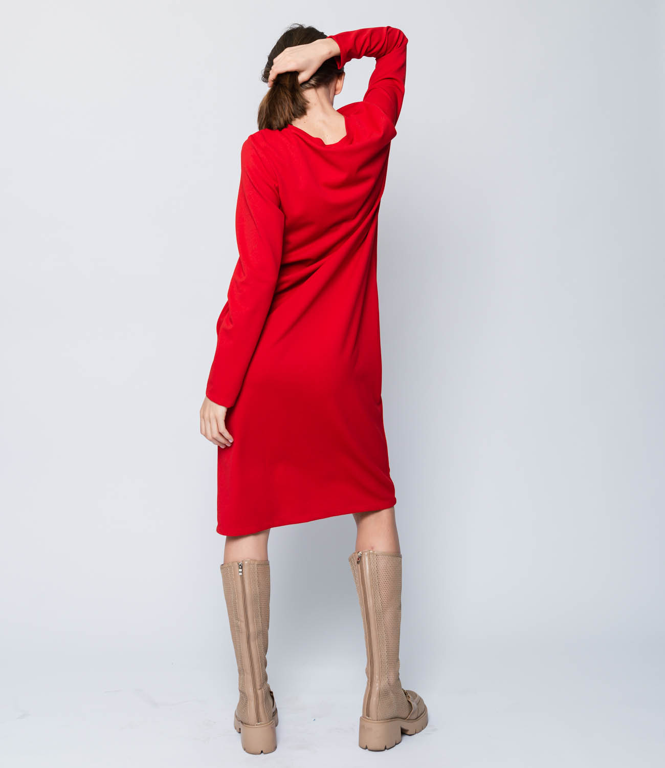 Платье #542, красный - фото 3