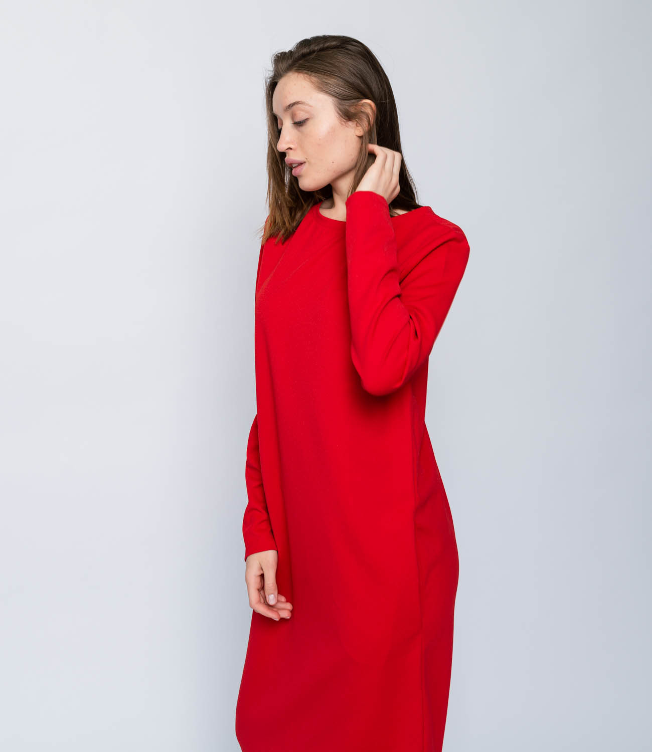 Платье #542, красный - фото 4