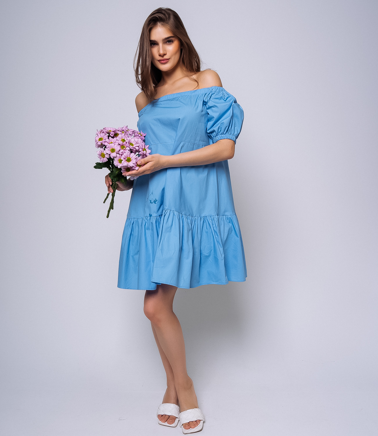 Платье #КТ6801 (1), голубой - фото 2