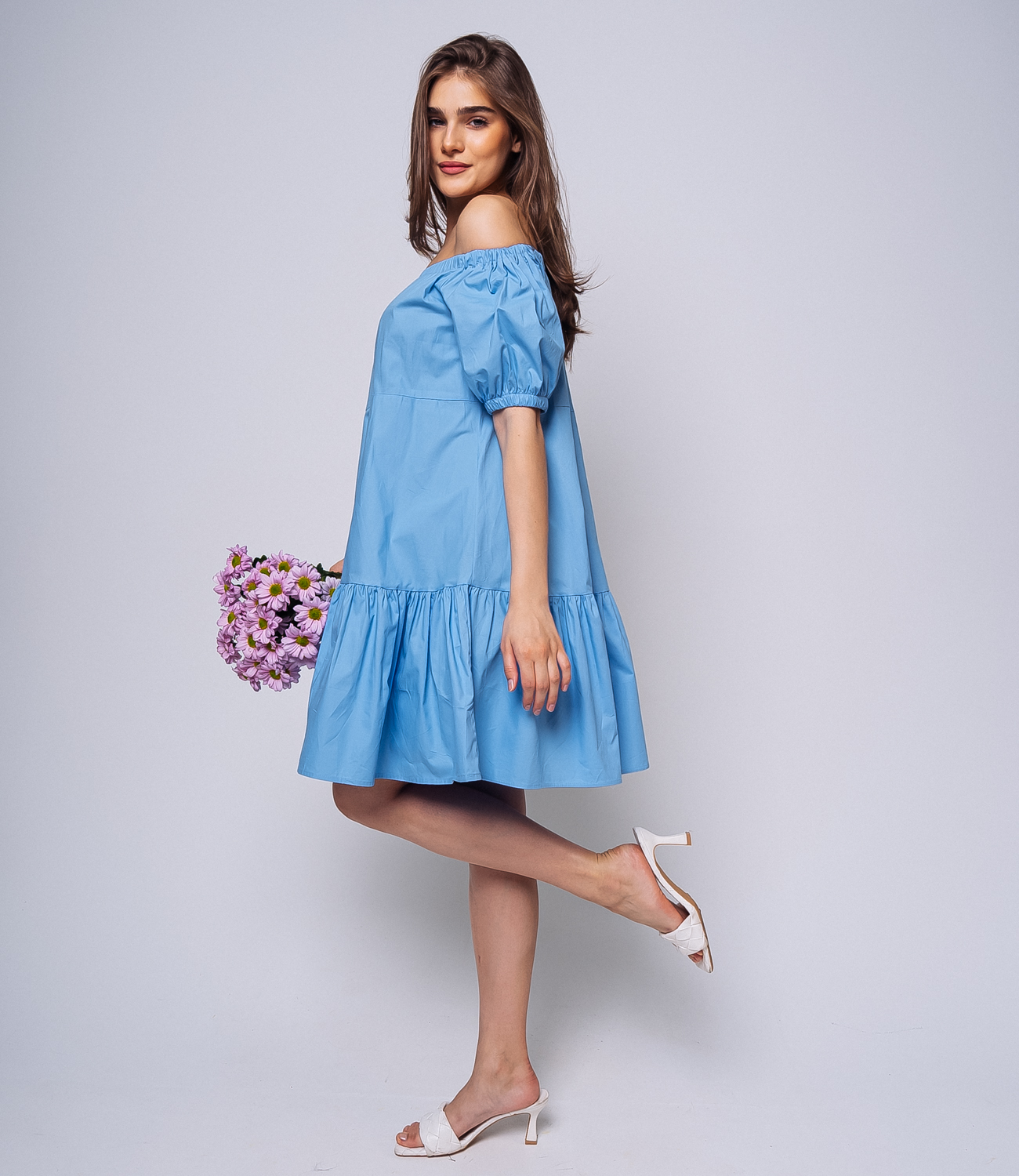 Платье #КТ6801 (1), голубой - фото 3