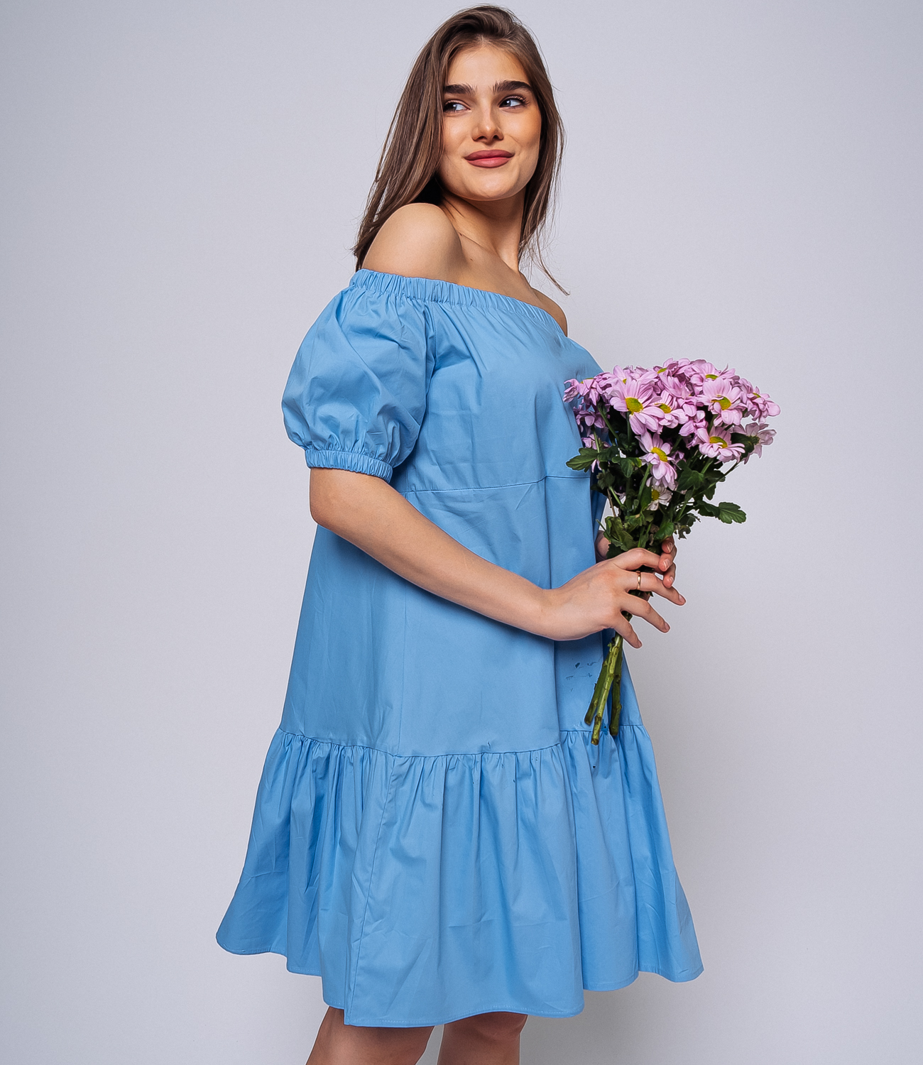 Платье #КТ6801 (1), голубой - фото 4