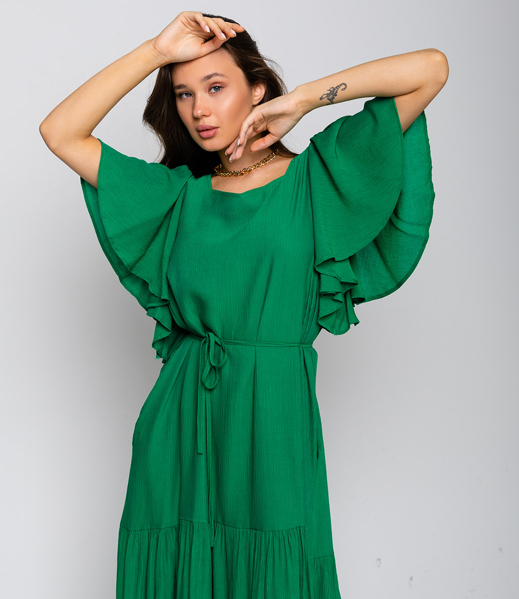 Платье #КТ2688, зелёный - фото 5