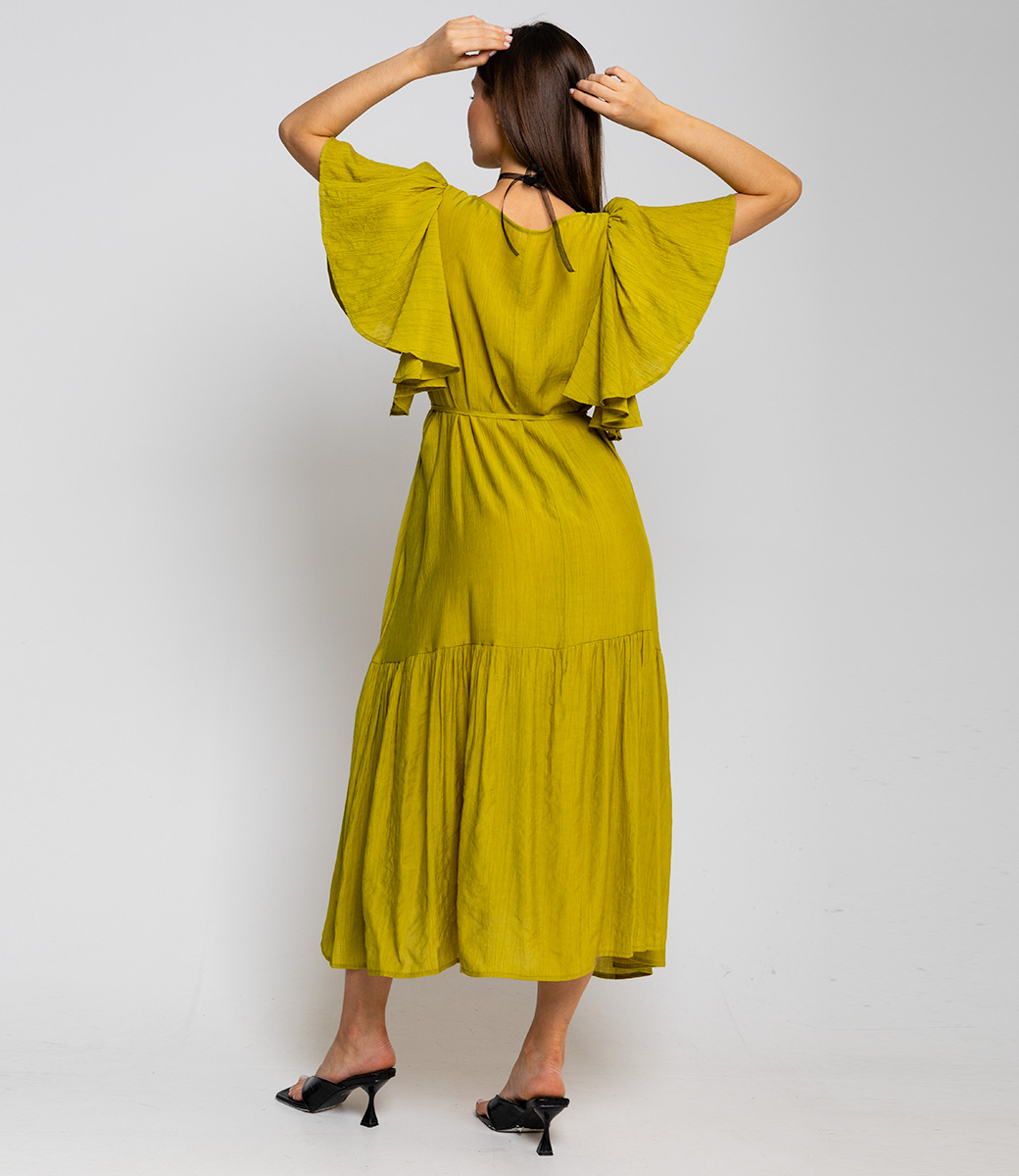 Платье #КТ2688, оливковый - фото 4