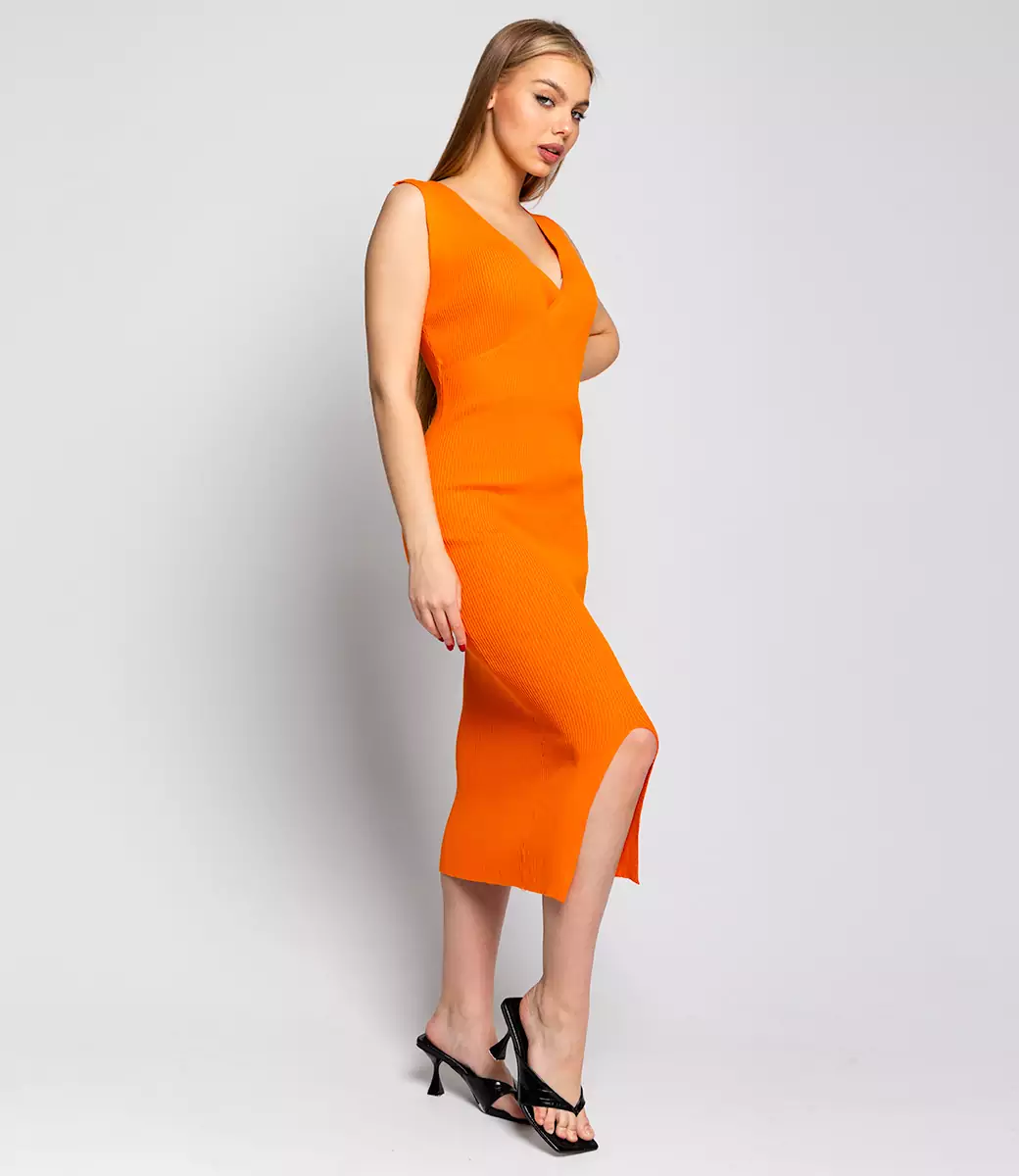 Платье #КТ82212, оранжевый - фото 3