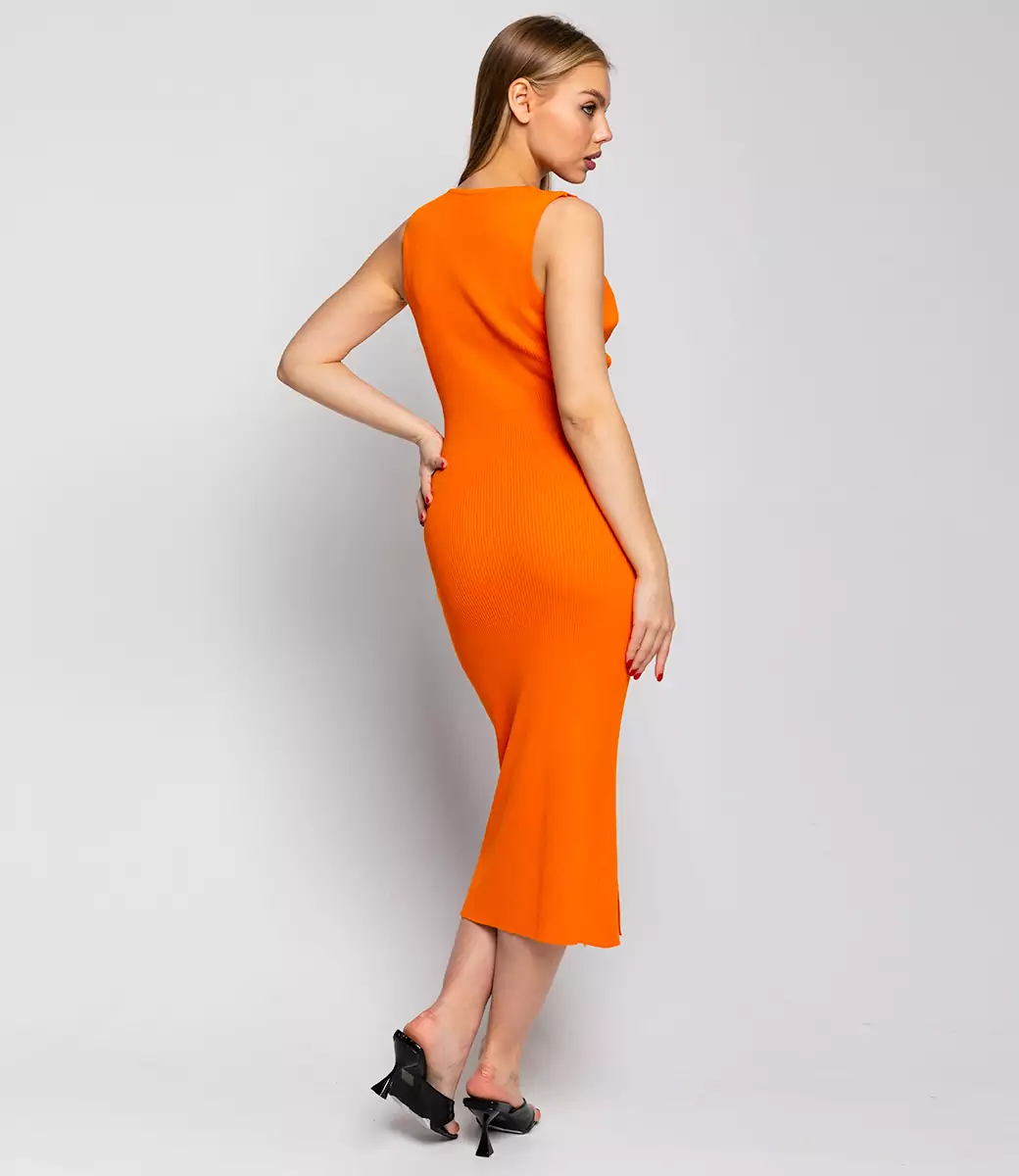 Платье #КТ82212, оранжевый - фото 4