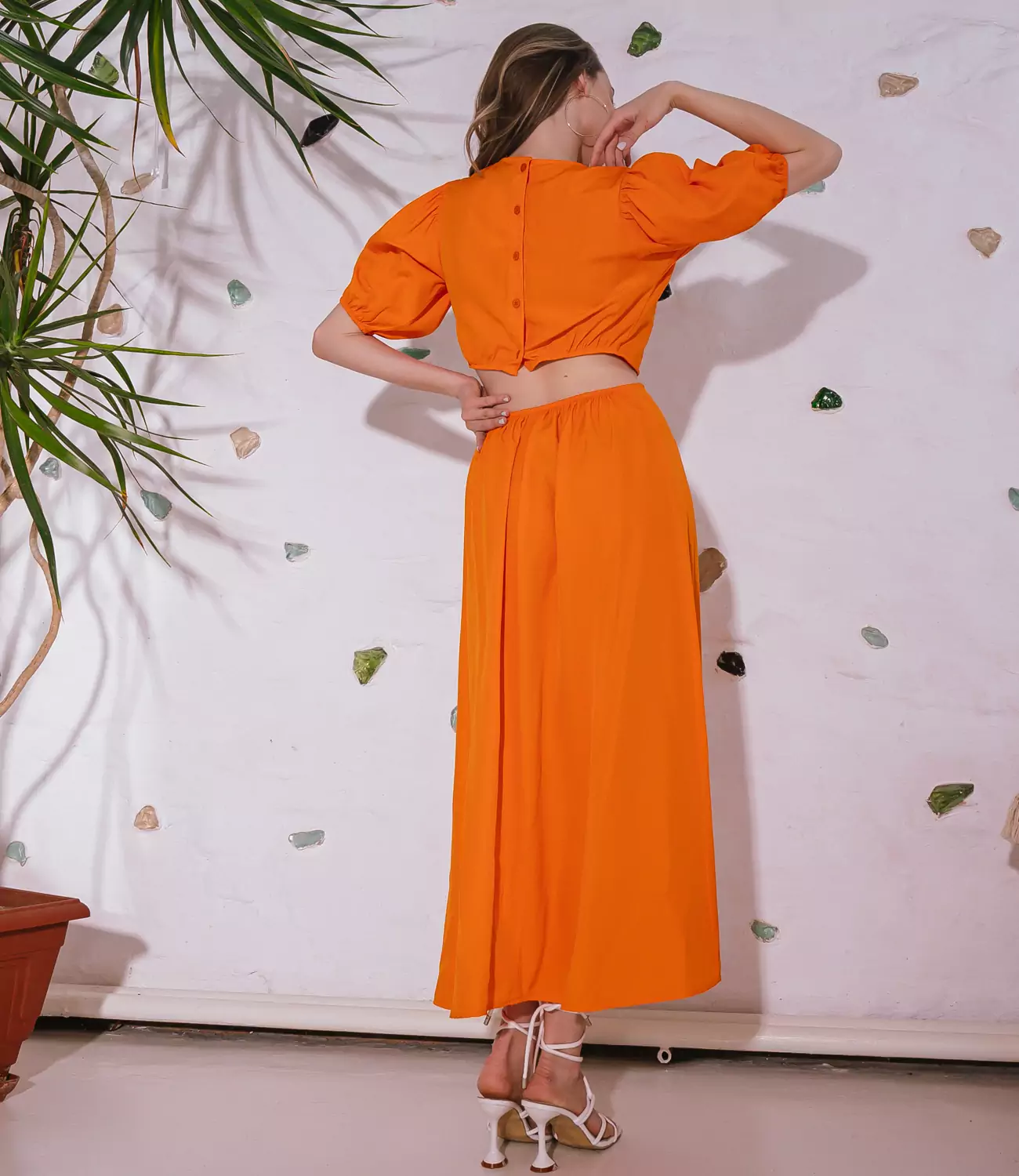 Платье#ОТЦ04003, оранжевый - фото 4